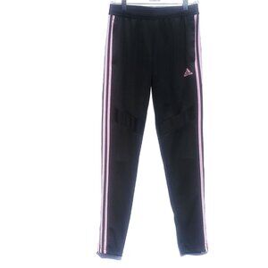 Adidas Climacool Women's Athletic Sweatpants Small Gray Pink Striped Zip Ankle